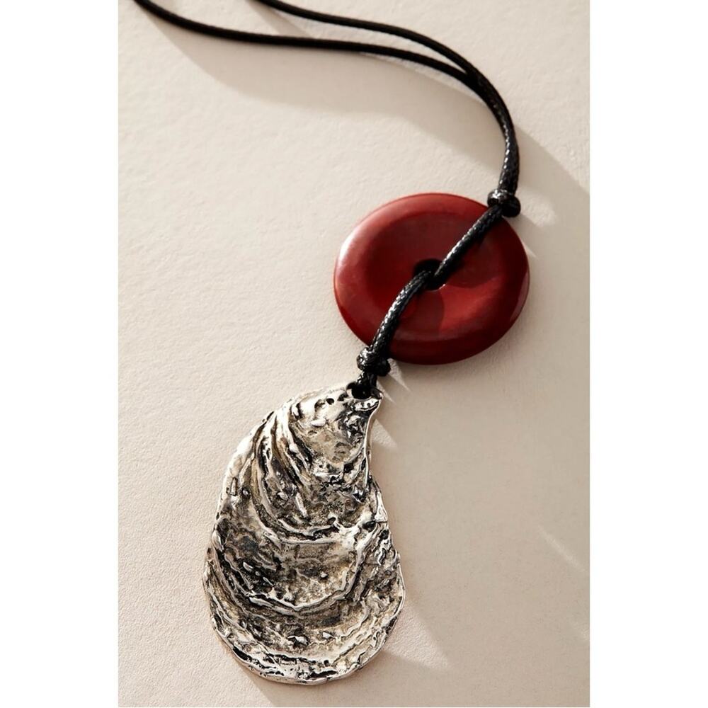 Free People Waterhouse Long Pendant Necklace Firecracker NWT Western Bohemian - Picture 3 of 9